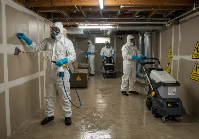 Basement Moisture Removal and Structural Drying process in Madison County, AR